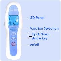 The ultrasonic beauty and ion massager control layout